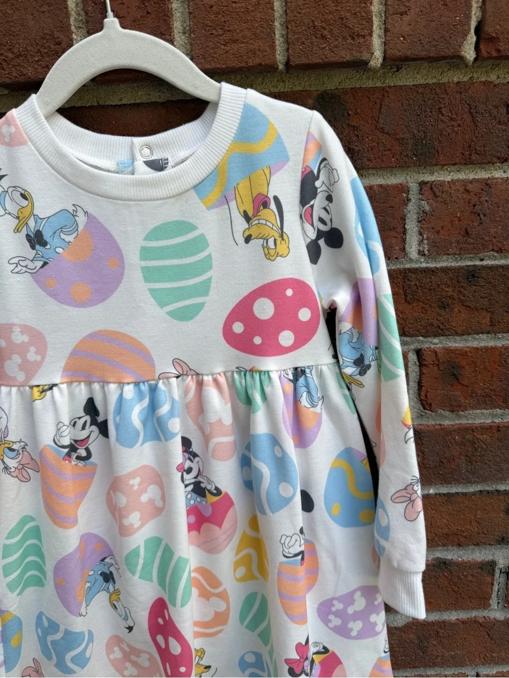 Disney Easter Egg Sweatshirt Dress Mickey Mouse Minnie Donald Daisy Duck Pluto 4